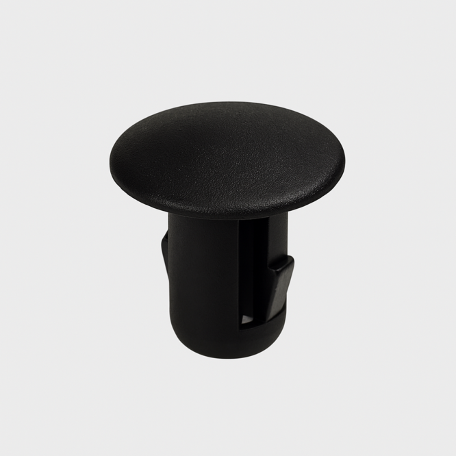 Afdækningsknap 8mm sort