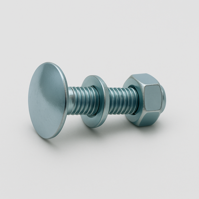 Bræddebolt M6X40 med møtrik, skive