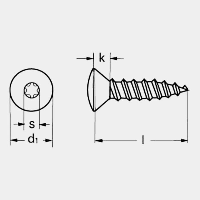 Skrue - Rustfri pladeskrue Z RFA2 TORX 3,5x9