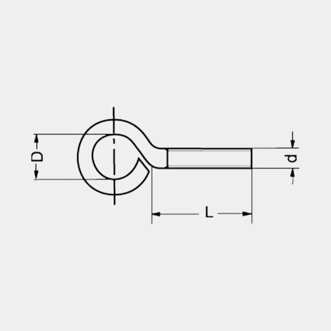 Model T - Galvaniseret og svejst øjeskrue