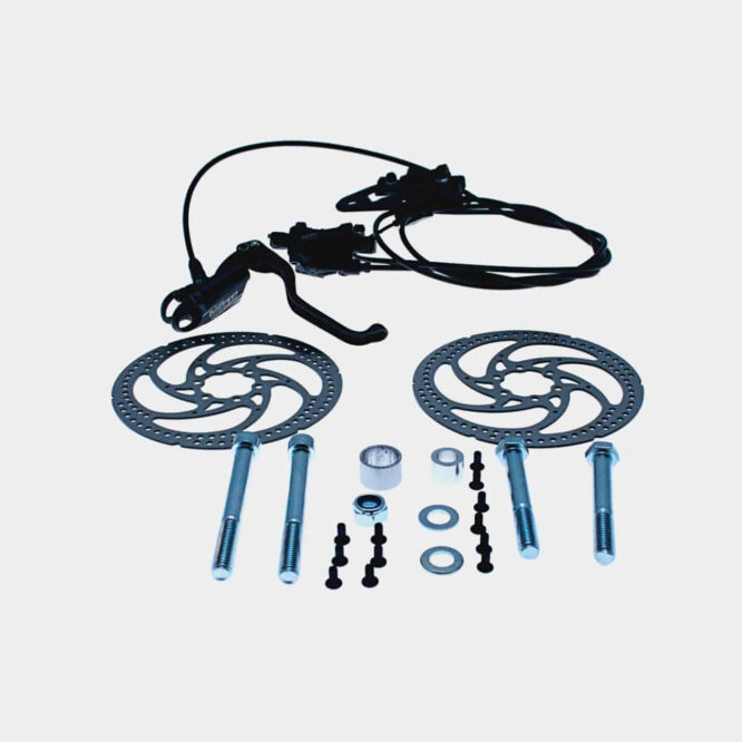 Forbremse - hydraulisk skivebremser til 26" hjul, komplet sæt